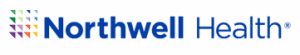 A blue and white logo of the company anwell.